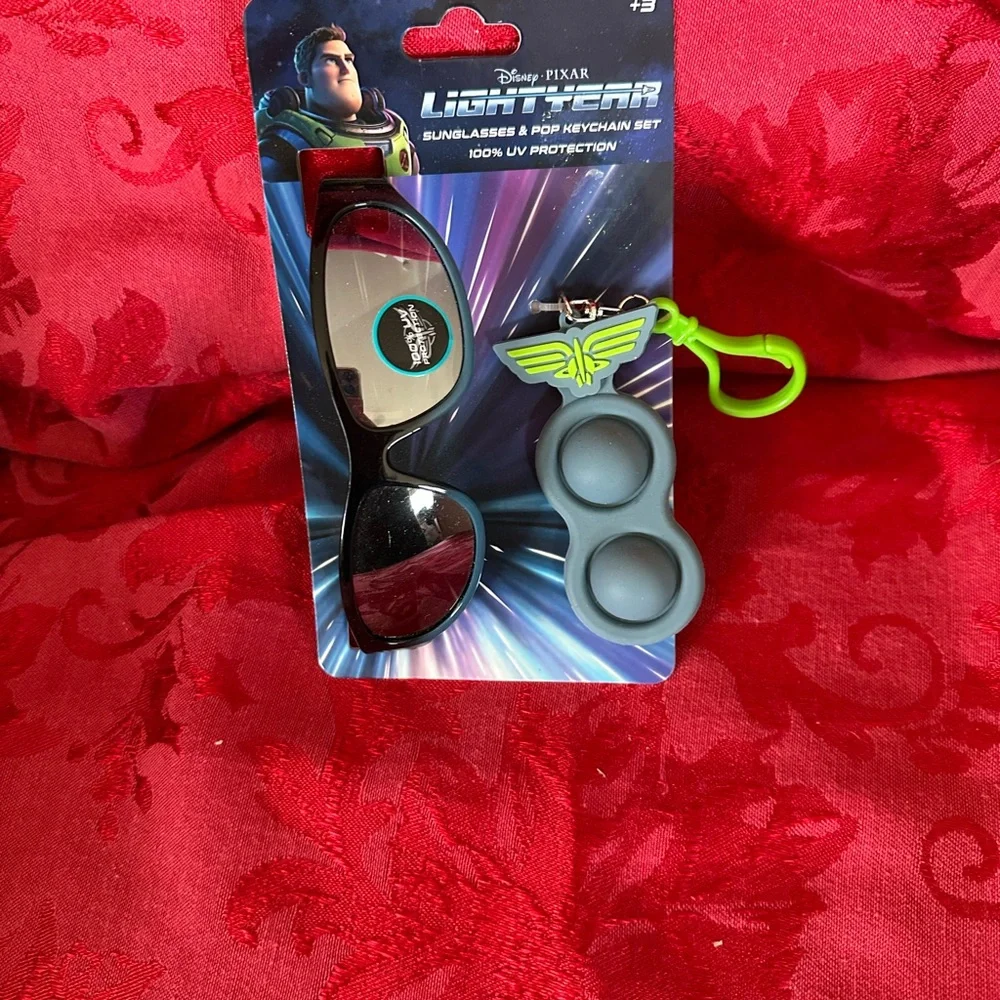 Disney Pixar Lightyear 100% UV protection sunglasses & pop up keychain set